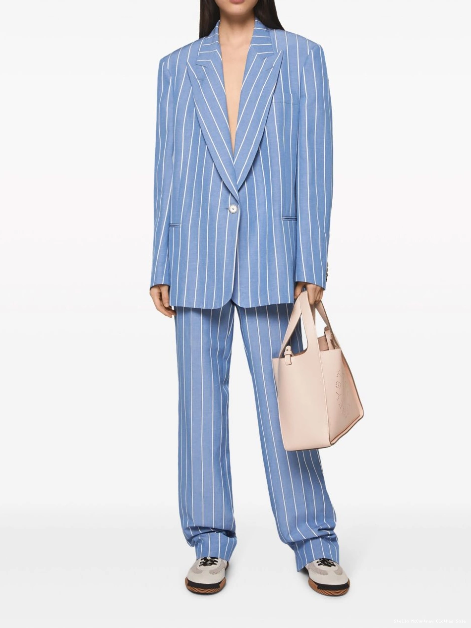 Affordable pinstriped single-breasted Stella Women McCartney blazer 0712